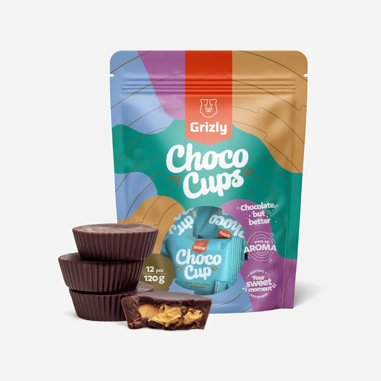 Choco Cups étcsokoládé & pisztácia