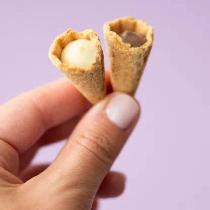 Mini tölcsérek sós karamellás ízben
